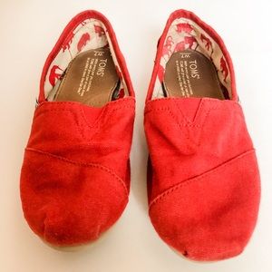 TOMS Red Classic Alpargata Canvas Shoe